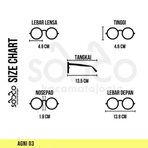 Frame Kacamata Clubmaster Oval AGNI 03 Unisex - Image 5