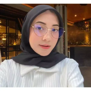 Frame Kacamata Cat-Eye EMBAN 04 – Metal Tangkai Pegas
