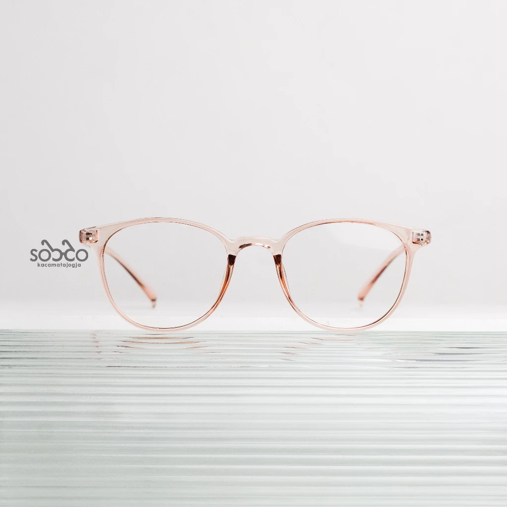 Frame Kacamata Semi Bulat KAMAL 04 – Plastik Solid