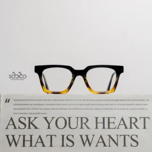 Frame Kacamata Kotak Tebal BETARI 01 Unisex - Image 4
