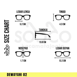 Frame Kacamata DEWAYANI 02 Unisex – Kombinasi Plastik dan Metal - Image 5